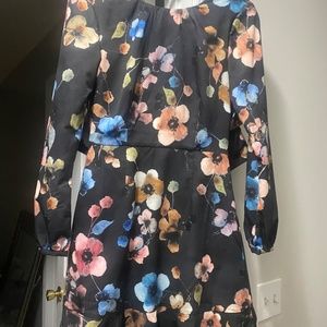 Hutch floral and black long sleeved dress